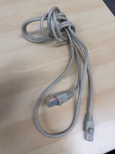 Gray RJ45 Ethernet Patch Cable (~6 ft, Cat5e)