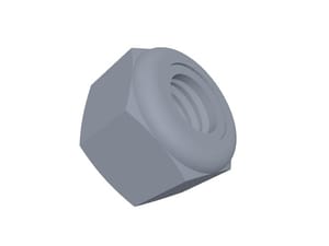 goBILDA M4 Nylon-Insert Locknut, 7mm Hex, Zinc-Plated (2812-0004-0007)