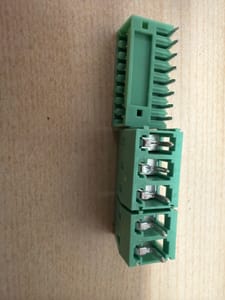 Green PCB Pluggable Terminal Header, 8-Position (right-angle, Combicon-style)