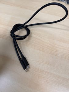 Black USB-C to USB-C Cable (smooth, ~3 ft)