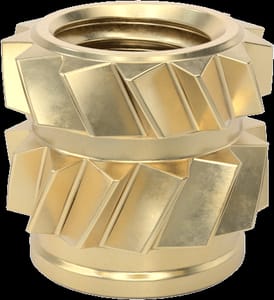 M3 x 4mm Brass Knurled Insert Nut
