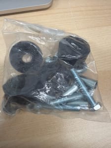 Mounting Hardware Kit (bolts, washers, rubber grommets/isolators, bag)