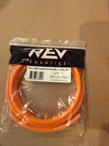 REV Robotics Polyurethane Round Belt 6mm 6ft (REV-41-1164)