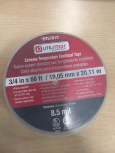 Utilitech Extreme Temperature Electrical Tape #0757013 (3/4" × 66 ft, Black)