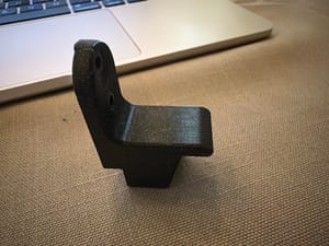 Black 3D Print - L-Shaped Hook / Shelf Rest Bracket