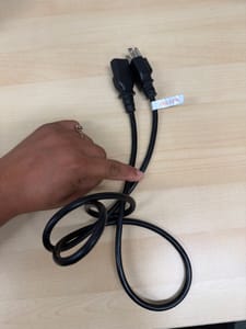 AC Power Cord (NEMA 5-15P to IEC C13, 10A 125V, ~2-3 ft)