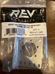 REV Robotics 15mm Metal Bent HD Hex Motor Bracket V2 (REV-41-1487)