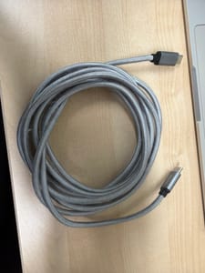WGGE Braided USB-A to USB-C Cable (~6-10 ft, gray)