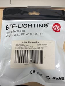 BTF-Lighting 3-Pin LED Strip Connector Pair (WS2812B)