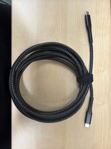 Black Braided USB-C to USB-C Cable (~6 ft)