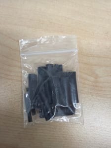 Black Heat-Shrink Tubing (~5mm Φ5.0, assorted lengths, bag)