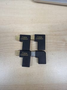 CableCreation Right-Angle USB-C Adapter (90°, M-F, gold-plated)
