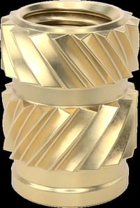 M5 x 12mm Brass Knurled Insert Nut