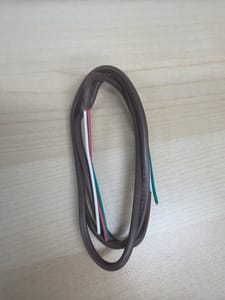 Brown 3-Conductor Jacketed Cable (green/white/red, ~2-3 ft, bare ends)