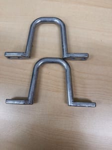 Fabricated Bent-Steel Rod Bracket / Hook (Z-shape, mounting tabs)
