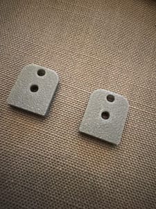 Grey 3D Print - Two-Hole Spacer Pads (2 pcs)