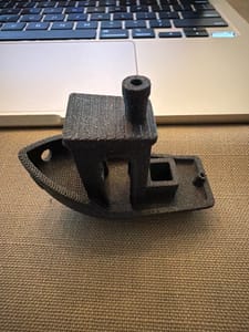 Black 3D Print - Angled Bracket with Tube Boss