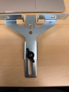 Adjustable Zinc-Plated Steel Mounting Bracket (slotted arm + wing nut)
