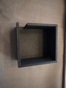 Black 3D Print - Open-Top Box / Tray with Flanged Lip