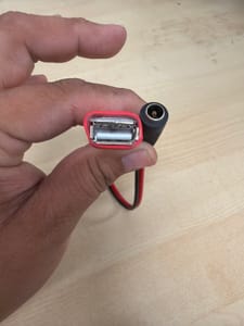 DC Barrel Jack to USB-A Female Adapter Pigtail