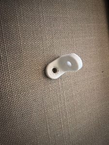 White Small L-Tab Bracket (single hole)