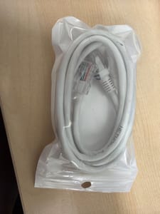 Network Patch Cable RJ45, White (~1.5m, new in bag)