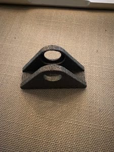 Black 3D Print - Twin-Lug Clevis / Pivot Bracket