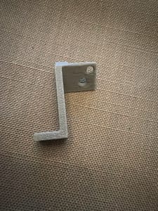 White 3D Print - L-Bracket with Counterbored Holes