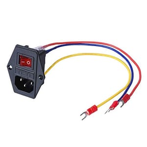 3Dman 15A 250V Rocker Switch Power Inlet Module w/ 10A Fuse