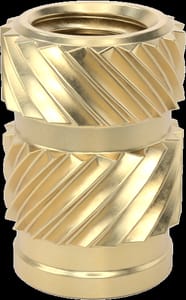 M6 x 12mm Brass Knurled Insert Nut