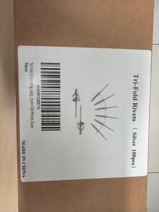 Tri-Fold Exploding Rivets Silver (100 pcs)