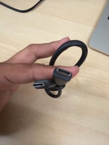 Short Black USB-C to USB-C Cable (~1-2 ft)