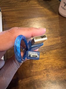 USB-A to Micro-USB Cable (Short, Blue)