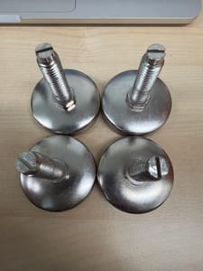 Leveling Foot / Adjustable Machine Glide (threaded stud + round base pad)