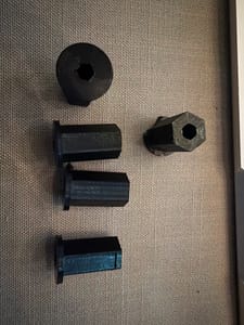 Black 3D Print - Hex-Bore Standoffs &amp; Flanged Posts (5 pcs, mixed)