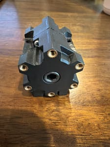 Custom Hex-Bore Hub with Threaded Brass Inserts