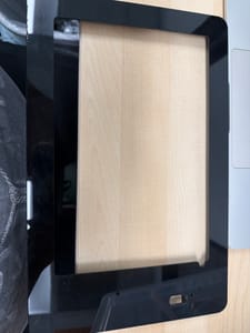 Glossy Black Plastic Bezel / Front Panel Frame (window cutout + slot)