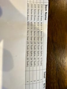 goBILDA 2305 Series Brass Servo Gears (25T Spline, Assorted - 7 pcs)
