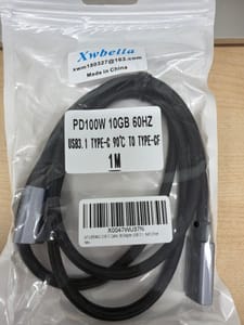 MTUERANC 90° USB-C Extension Cable 1m (M-F, PD100W)