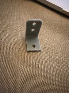 Grey 3D Print - Shallow-Angle Bracket (2+1 holes)