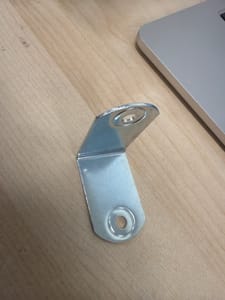 Zinc-Plated Steel 90° L-Bracket / Corner Brace (2-hole)