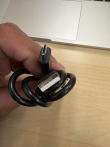 USB-A to Micro-USB Cable (Black, ~1-2 ft)