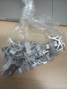 Bag of Aluminum Brackets / Profile Clips (assorted, silver)