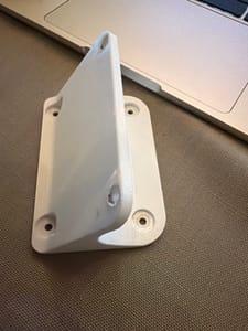 White 3D Print - Right-Angle L-Bracket / Shelf Gusset