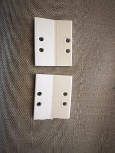 White 3D Print - Square Angle Brackets (2 pcs)