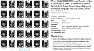 38kHz IR Receiver/Transmitter Modules