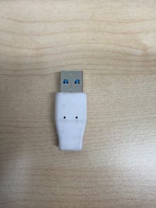 USB 3.0 Adapter — USB-A Male to USB-C Female (white)