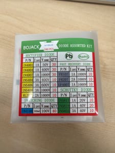 BOJACK Diode Assorted Kit (14 values, 240 pcs)