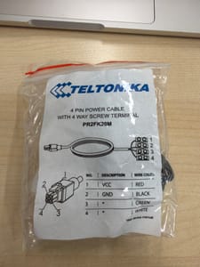 Teltonika PR2FK20M 4-Pin Power Cable with Screw Terminal