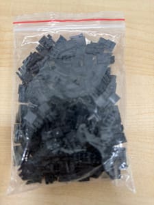 Bag of Small Black Plastic Parts (unidentified)